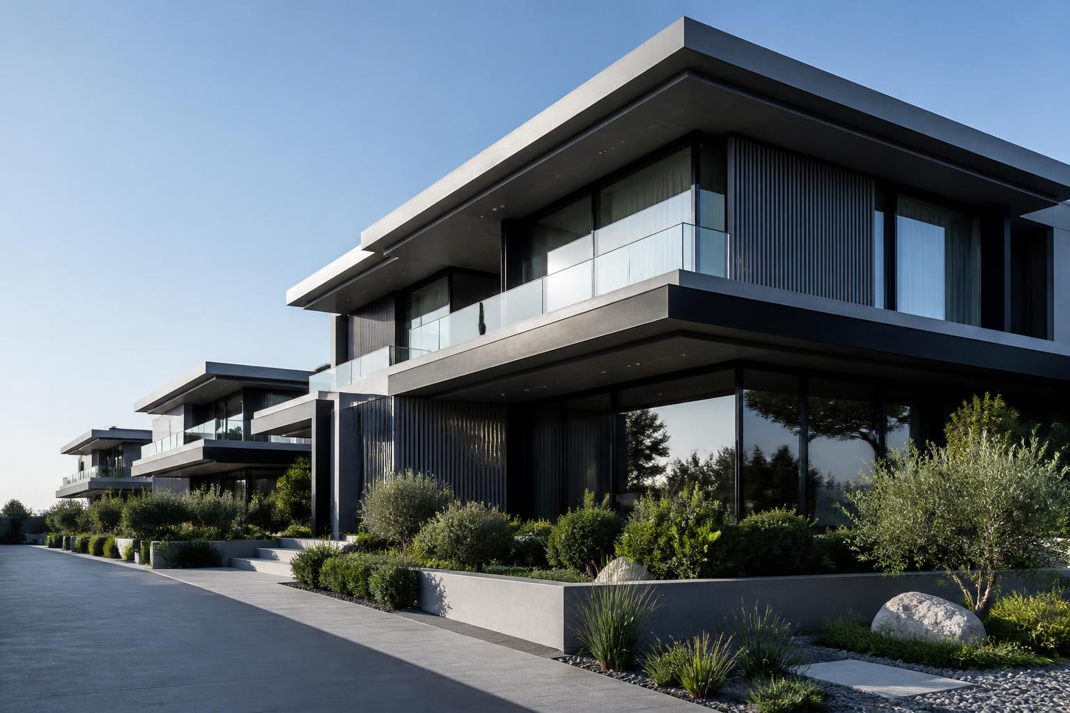 Desenvolvimento imobiliário premium contemporâneo